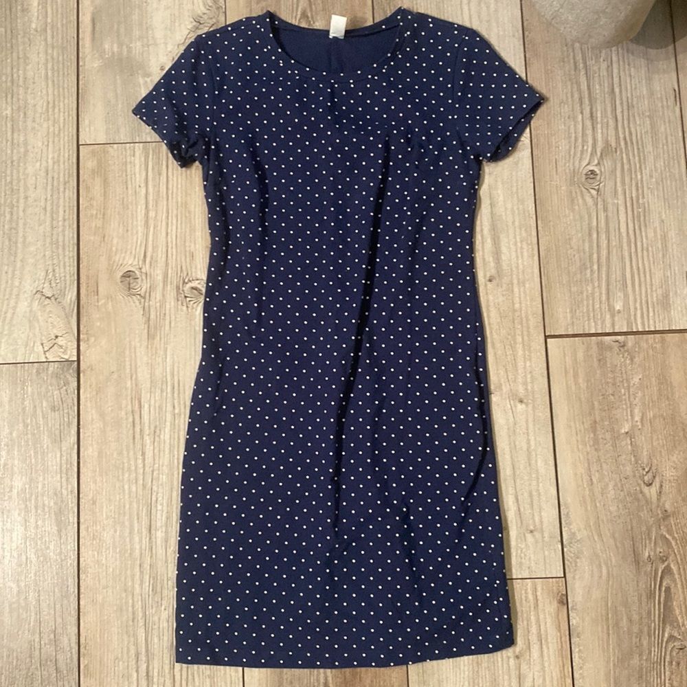 Old Navy Size Small Blue and White Polka Dot Spandex Dress